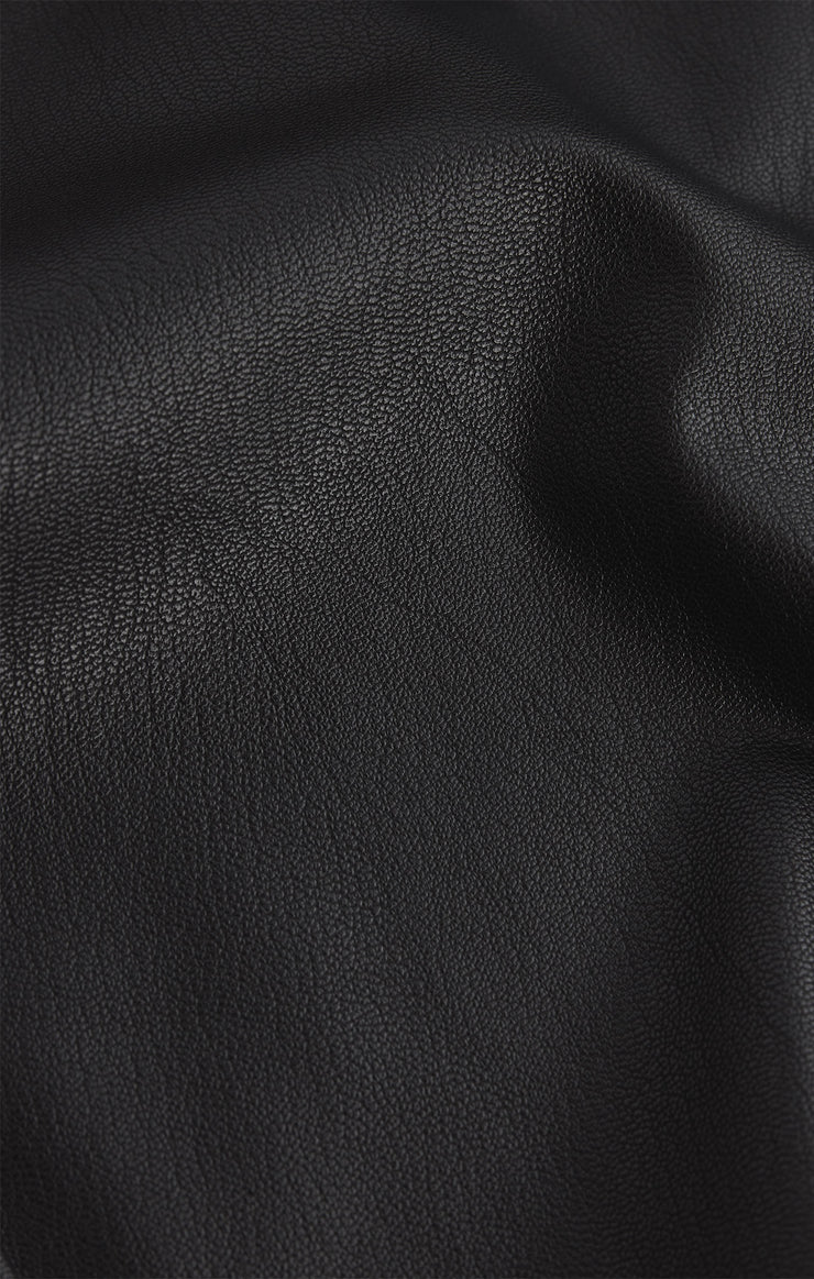 Jackets Idols Faux Leather Bomber Jacket Black