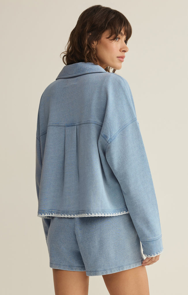 All Day Knit Denim Crop Whipstitch Jacket – Z SUPPLY