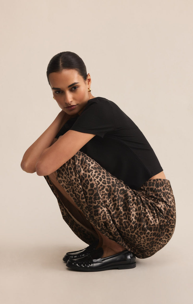 Skirts Leopard Europa Luxe Sheen Midi Skirt Leopard Europa Luxe Sheen Midi Skirt