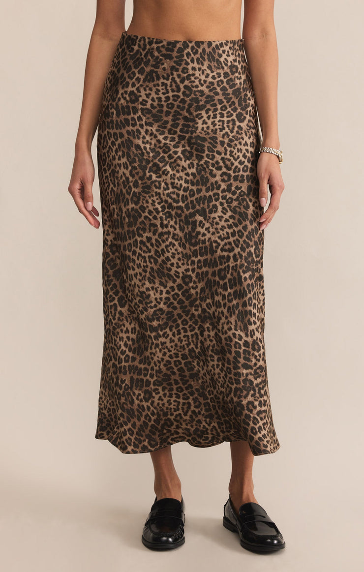 Skirts Leopard Europa Luxe Sheen Midi Skirt Leopard Europa Luxe Sheen Midi Skirt