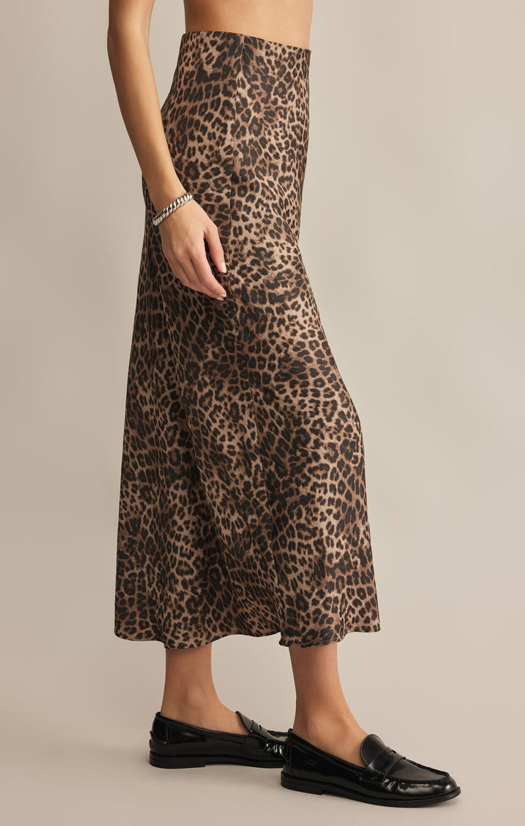 Skirts Leopard Europa Luxe Sheen Midi Skirt Leopard Europa Luxe Sheen Midi Skirt