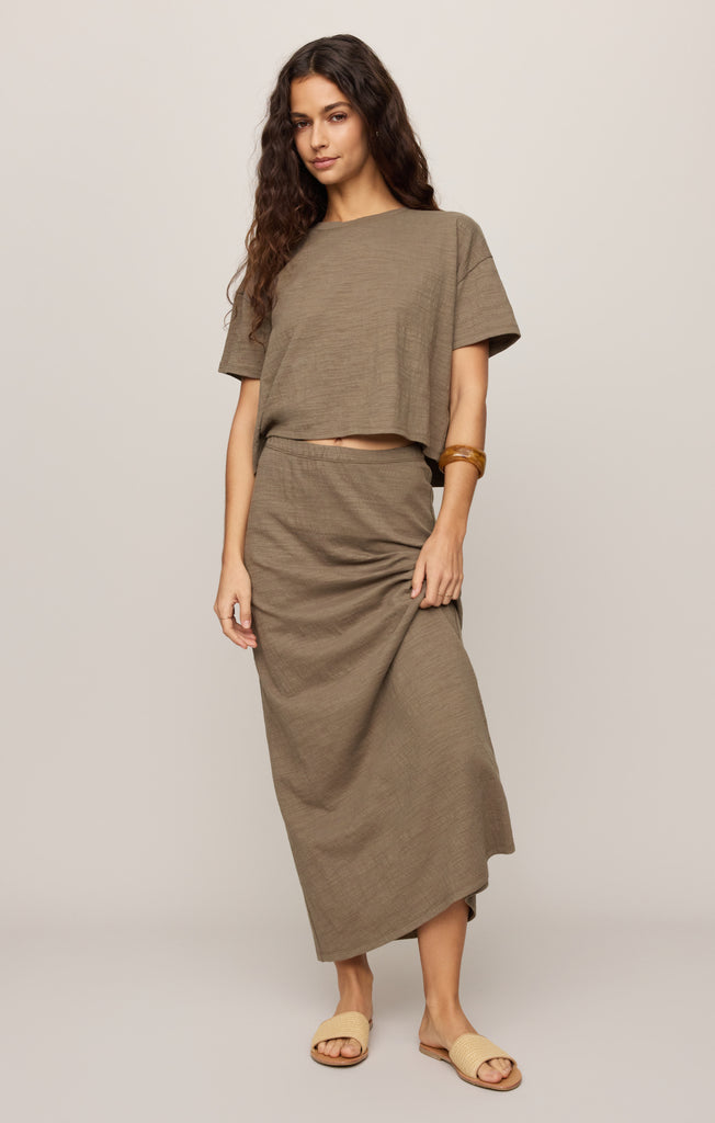 Delavine Textured Midi Skirt Delavine Textured Midi Skirt