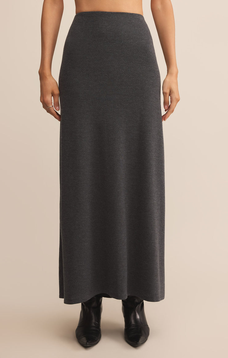 Skirts Demure Maxi Skirt Charcoal Heather