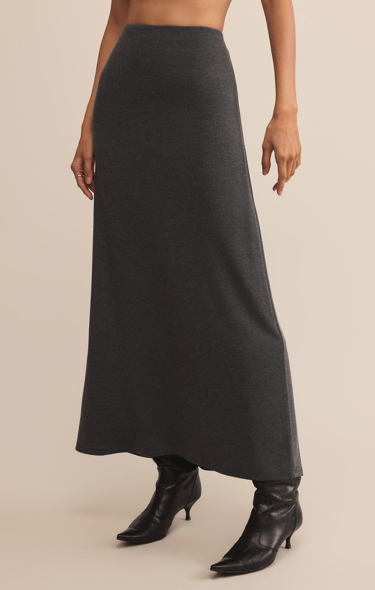 Skirts Demure Maxi Skirt Charcoal Heather