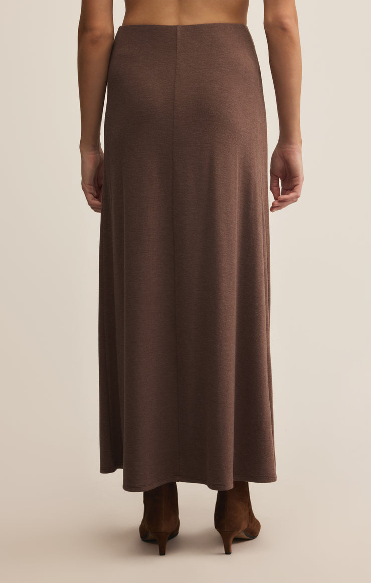 Skirts Demure Maxi Skirt Suede