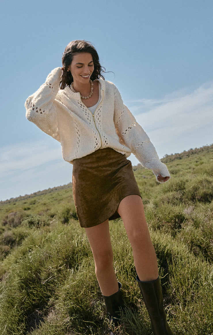 Skirts Ciera Faux Suede Mini Skirt Coconut