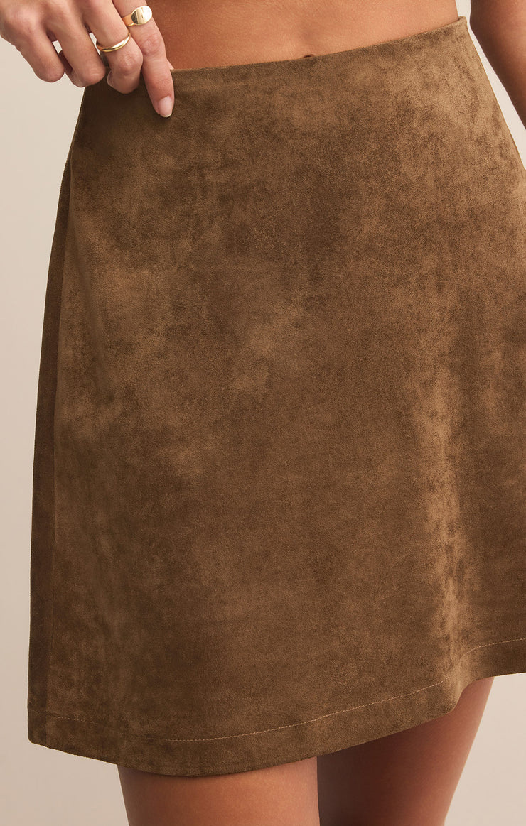 Skirts Ciera Faux Suede Mini Skirt Coconut