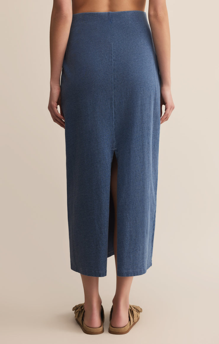 Skirts Gail Jersey Denim Midi Skirt Vintage Indigo
