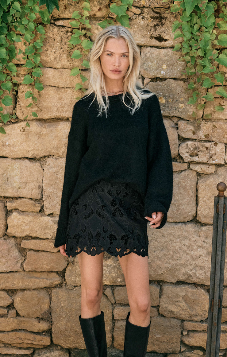 Skirts Siren Embroidered Mini Skirt Black