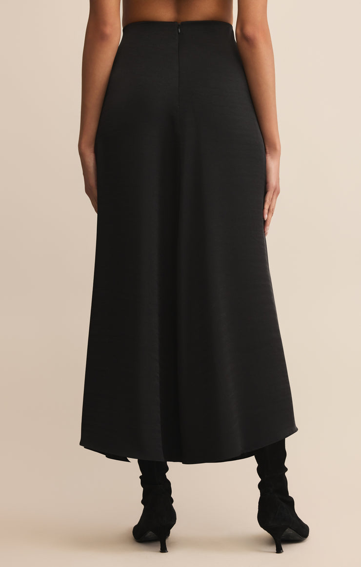 Skirts Northpointe Satin Midi Skirt Black