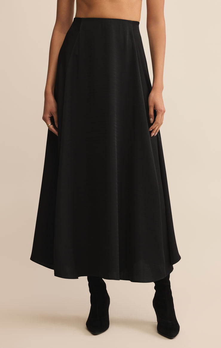 Skirts Northpointe Satin Midi Skirt Black