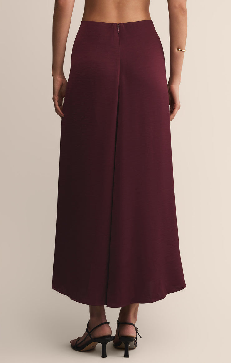 Skirts Northpointe Satin Midi Skirt Merlot