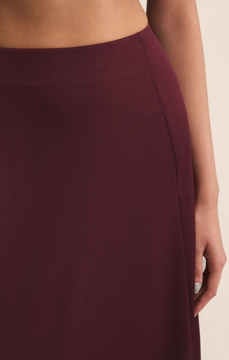 Skirts Northpointe Satin Midi Skirt Merlot
