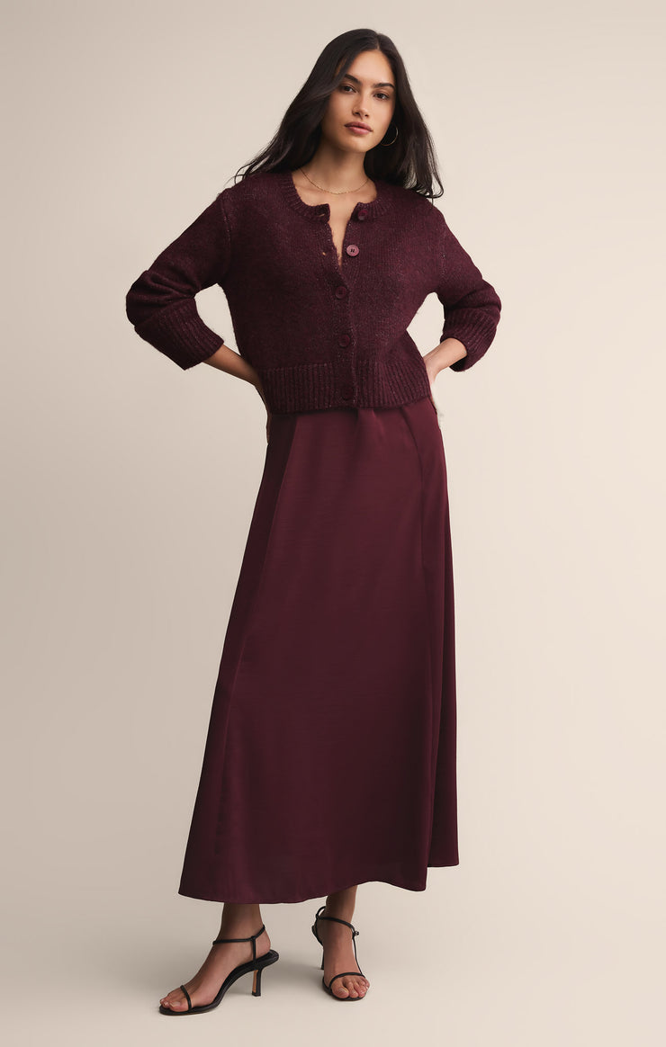 Skirts Northpointe Satin Midi Skirt Merlot