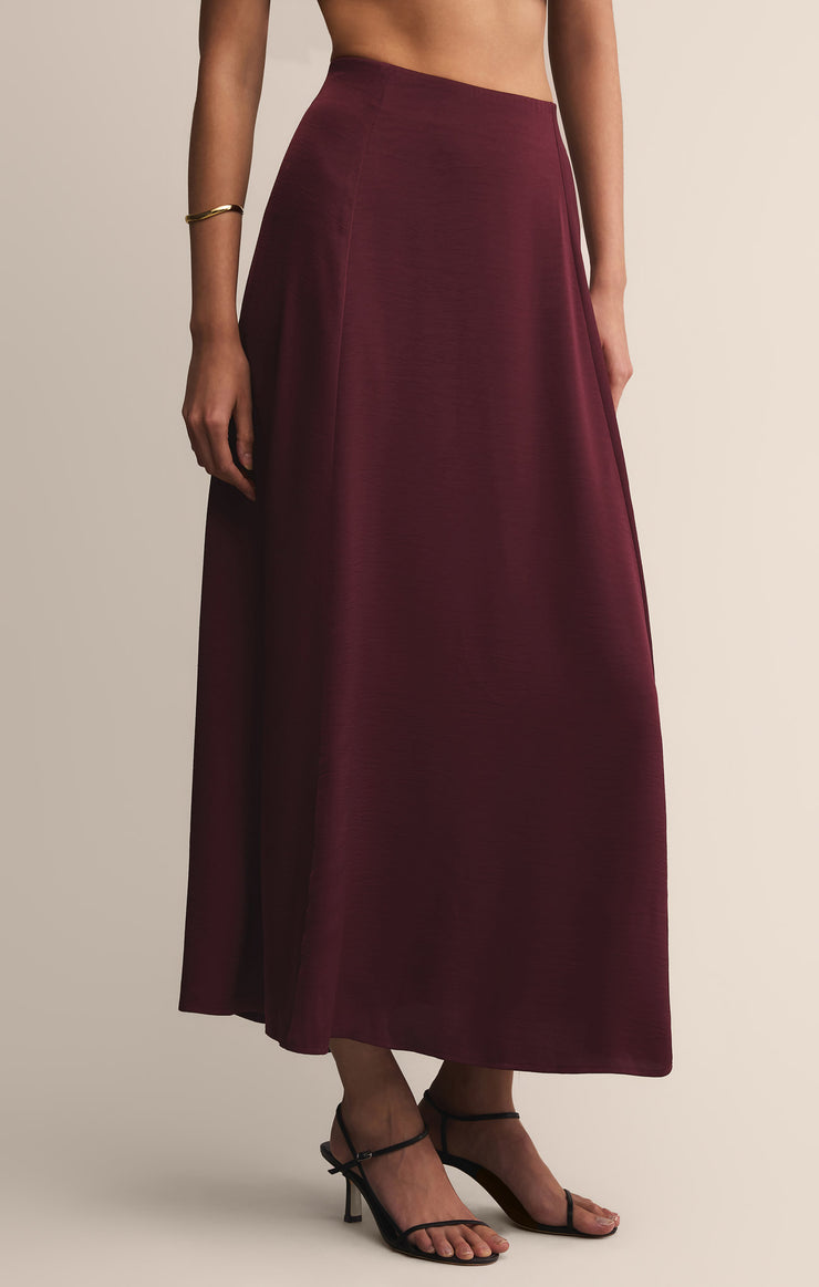 Skirts Northpointe Satin Midi Skirt Merlot