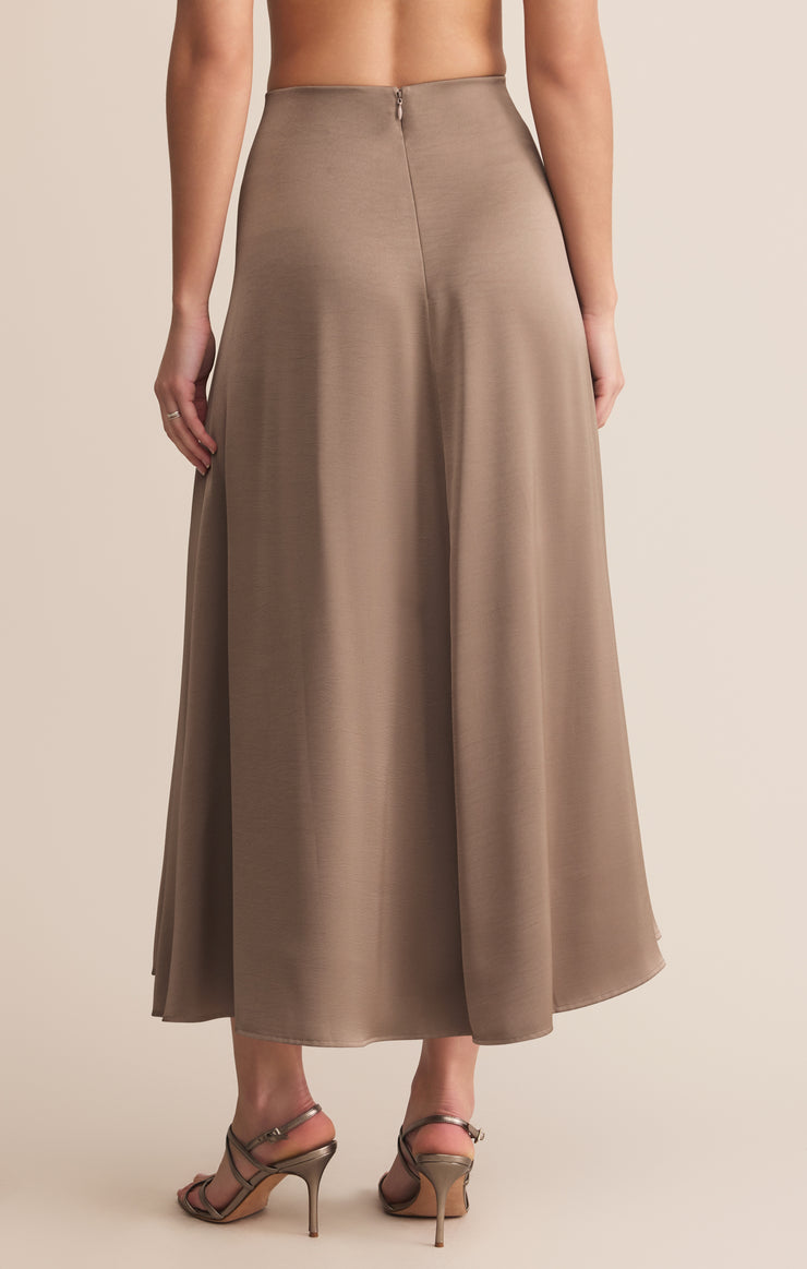 Skirts Northpointe Satin Midi Skirt Moonlight
