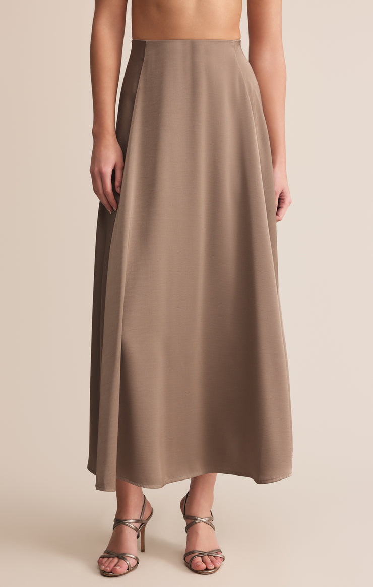 Skirts Northpointe Satin Midi Skirt Moonlight