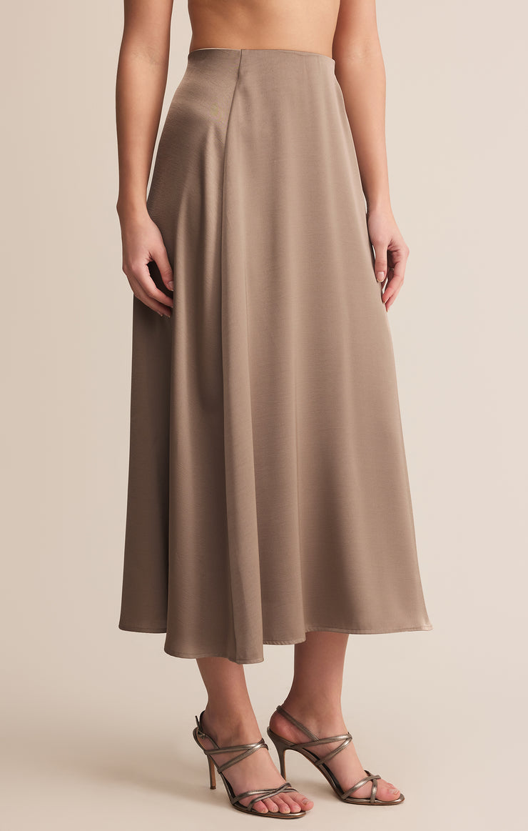 Skirts Northpointe Satin Midi Skirt Moonlight