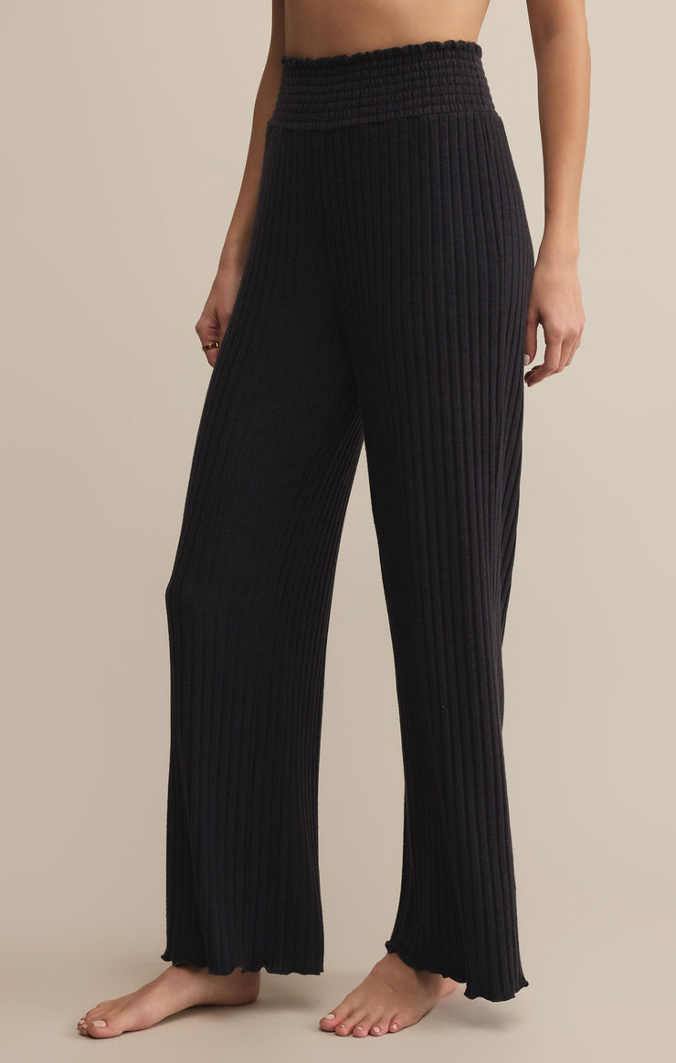 Pants Dawn Smocked Rib Pant Black Sand