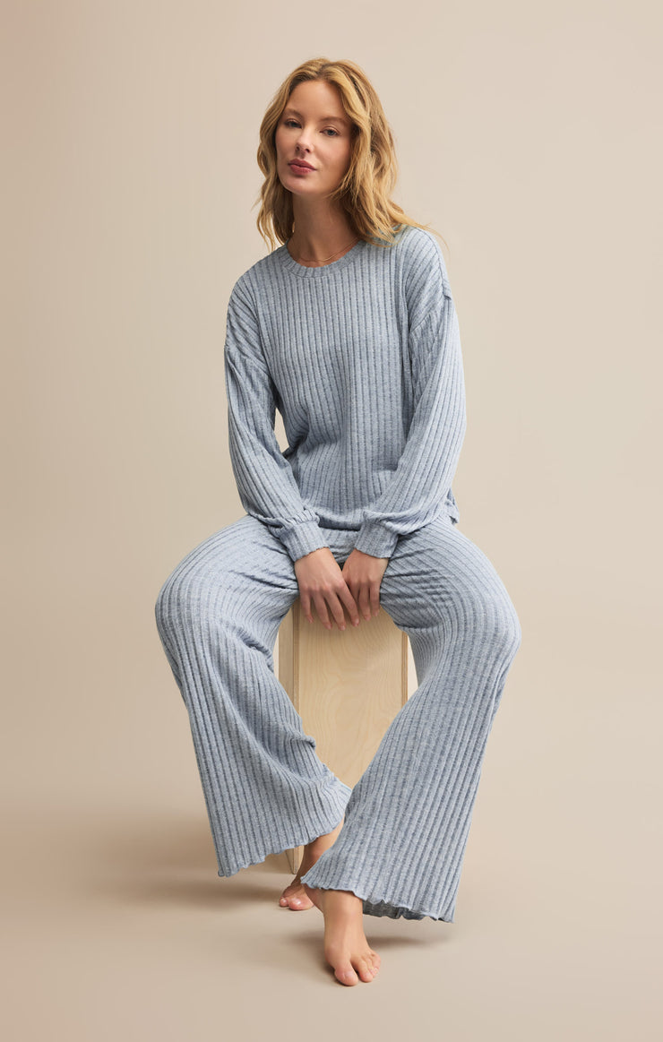 Pants Dawn Smocked Rib Pant Light Denim