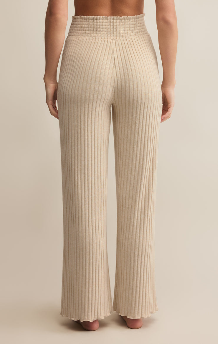 Pants Dawn Smocked Rib Pant Light Oatmeal Heather