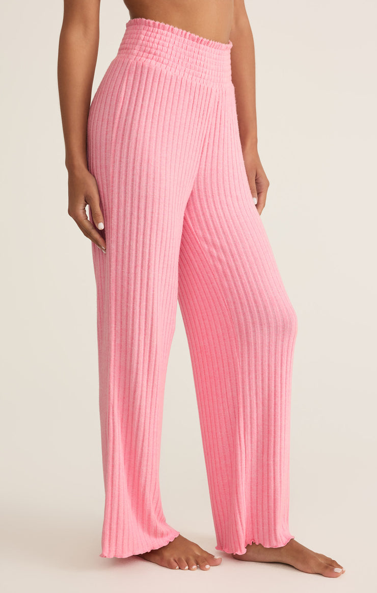 Pants Dawn Smocked Rib Pant Passion Fruit