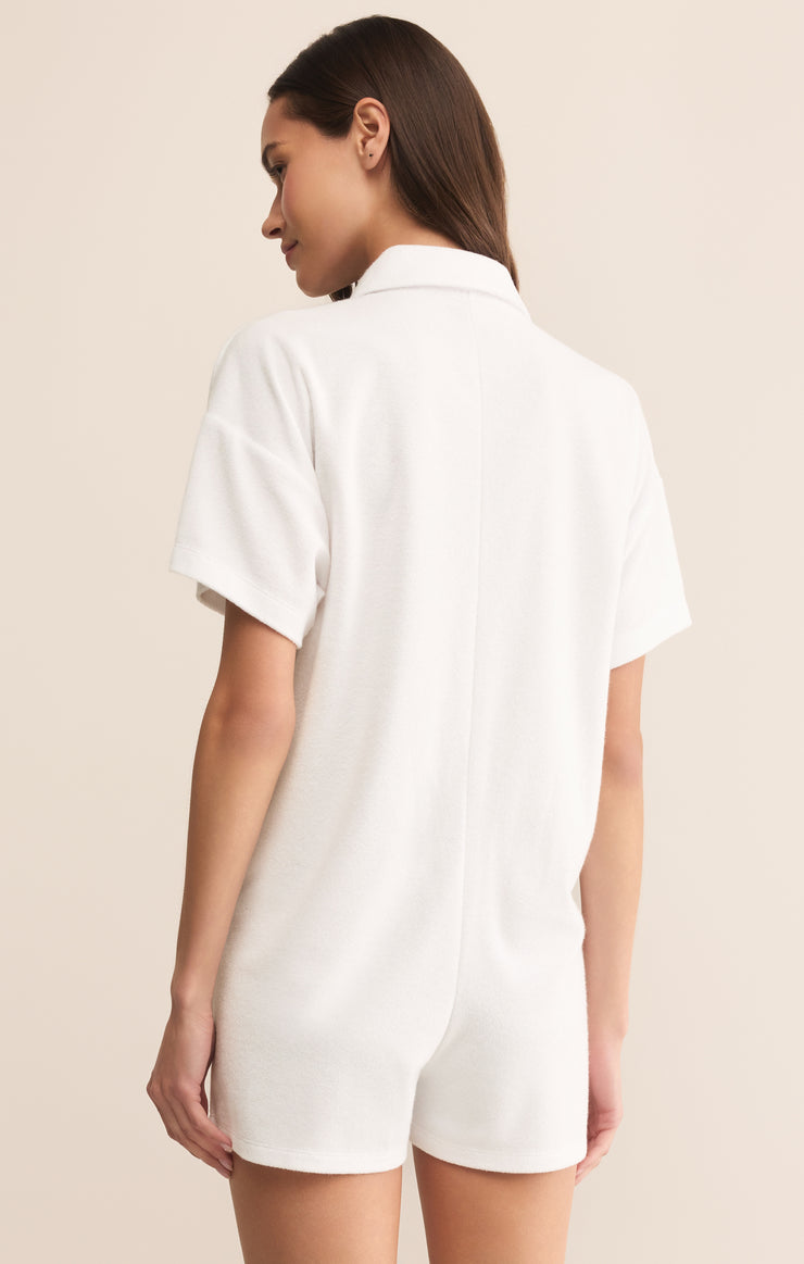 Shorts Azur Loop Terry Romper White