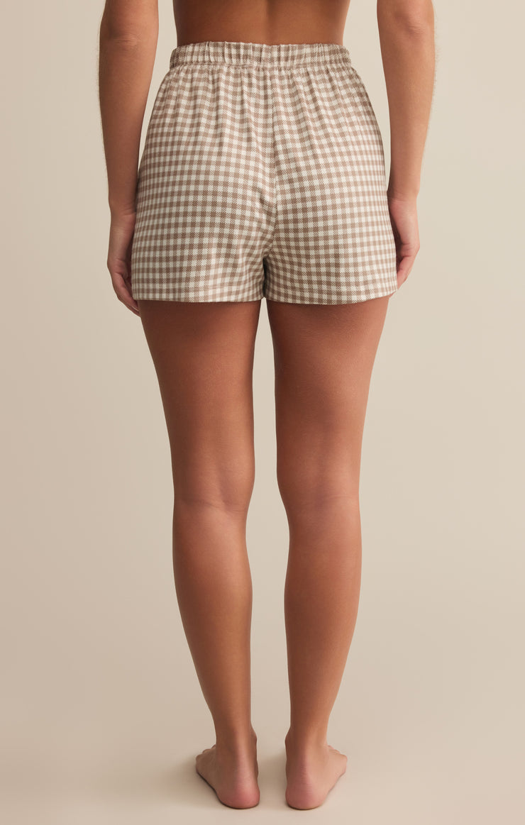 Shorts Maddie Gingham Short Iced Coffee