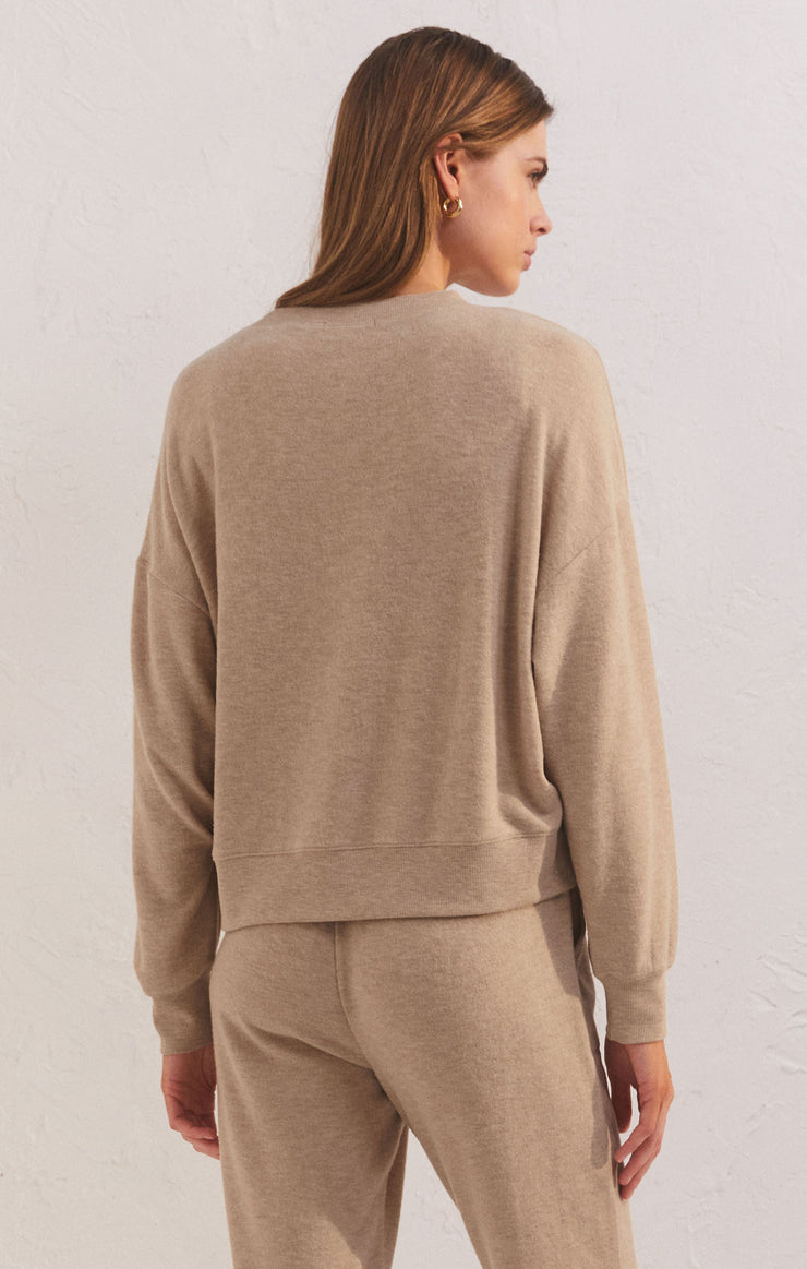 Tops Elle Champagne Sweatshirt Heather Latte