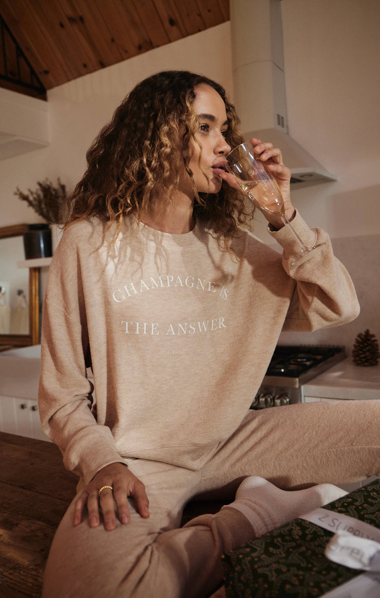 Tops Elle Champagne Sweatshirt Elle Champagne Sweatshirt