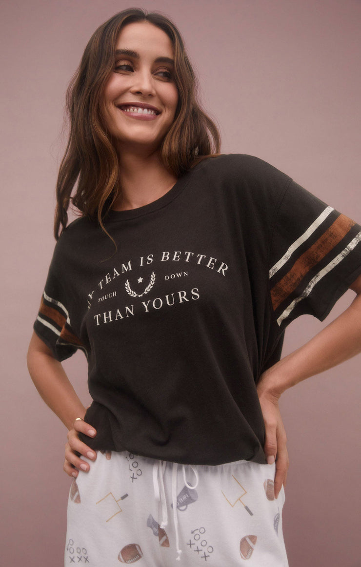 Tops Boyfriend Team Tee Vintage Black