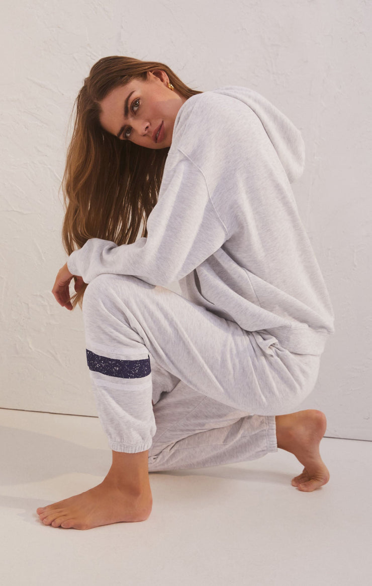 Tops Oversized Aspen Hoodie Light Heather Grey