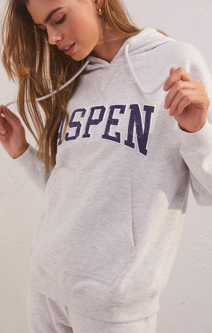 Tops Oversized Aspen Hoodie Light Heather Grey