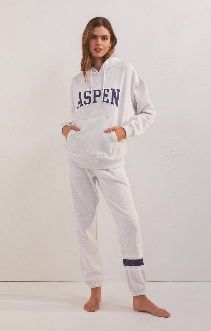 Tops Oversized Aspen Hoodie Light Heather Grey