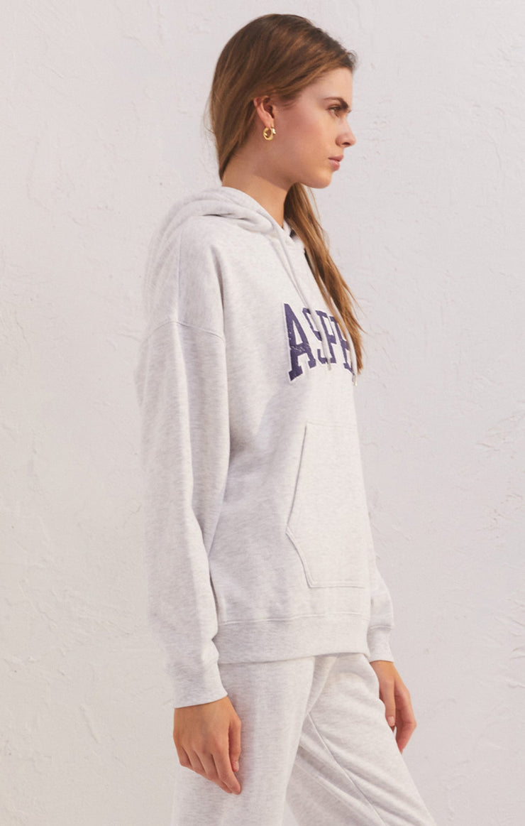Tops Oversized Aspen Hoodie Light Heather Grey