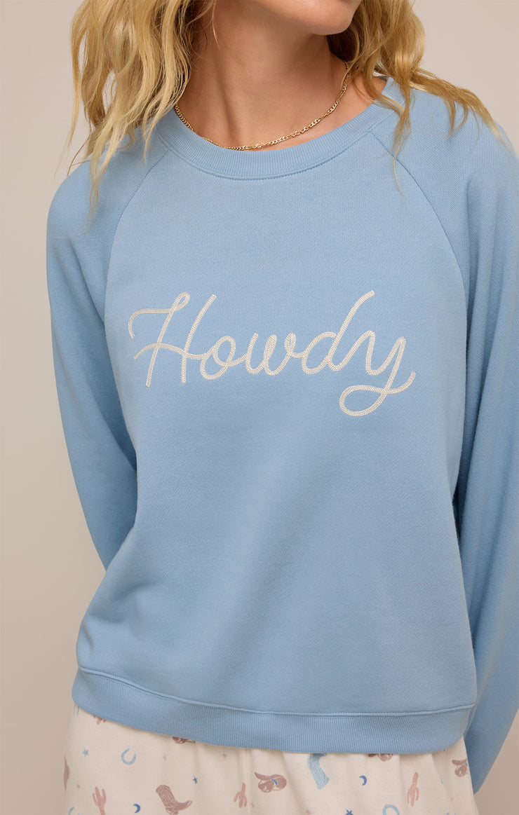 Tops Howdy Fleece Sweatshirt Coastal Blue