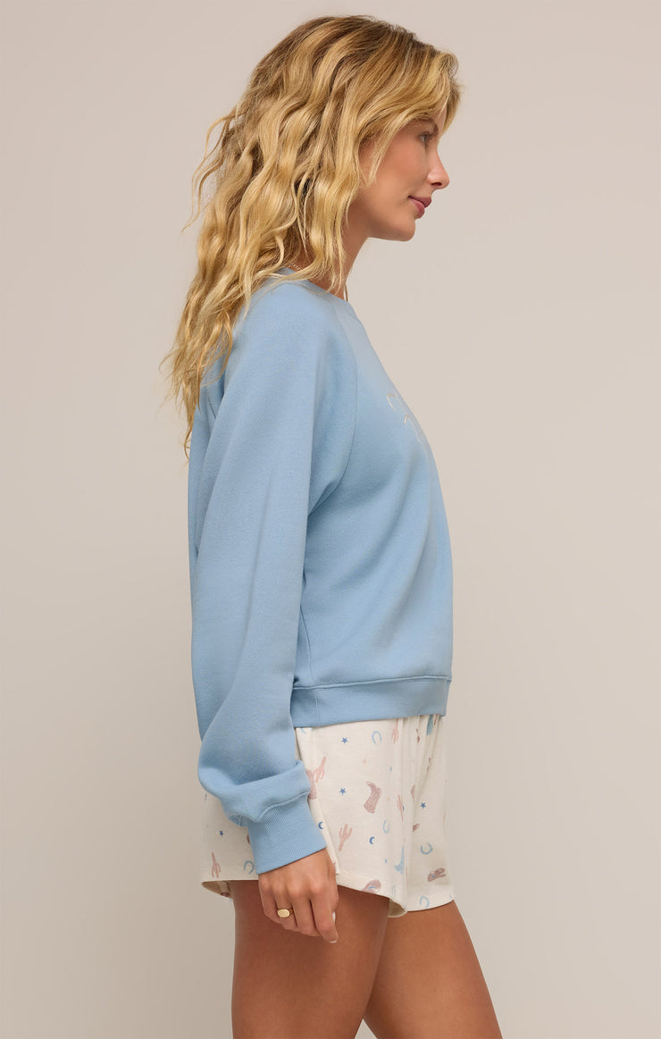 Tops Howdy Fleece Sweatshirt Coastal Blue