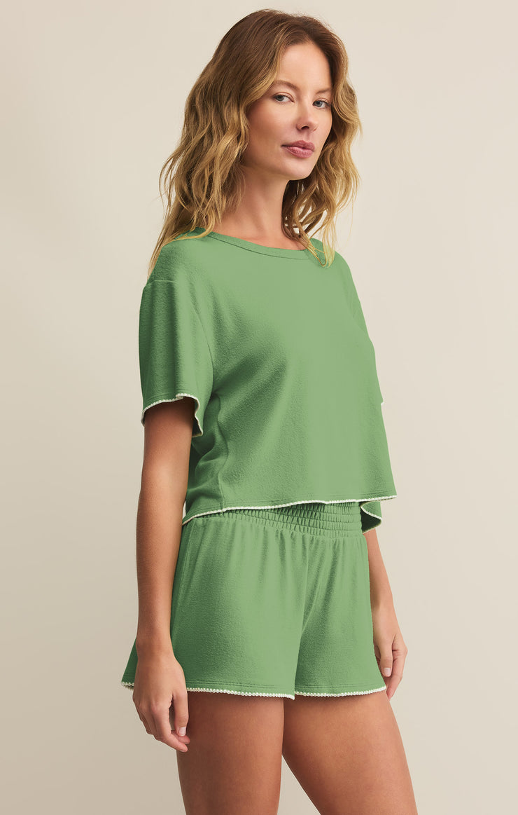 Tops Seas The Day Stitch Top Lawn