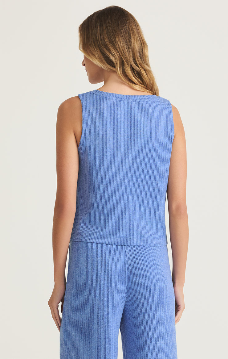 Tops Sloane V-Neck Rib Tank Bay Blue
