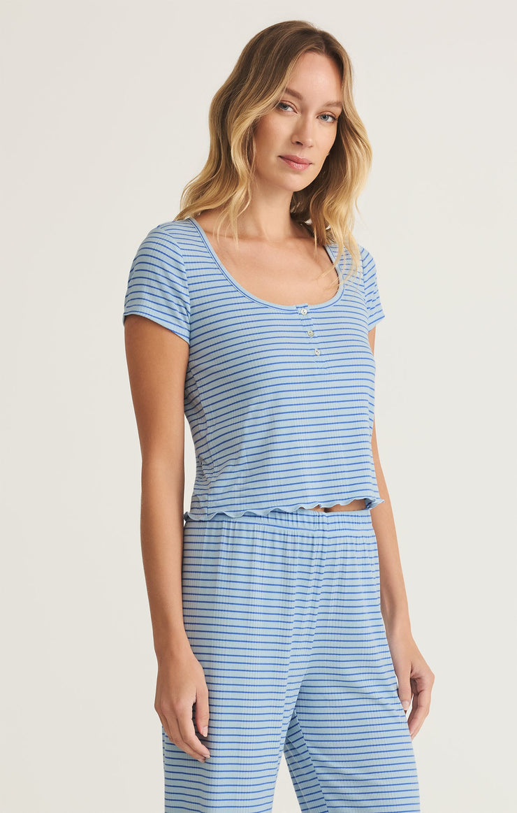 Tops Sail Away Striped Rib Top Sail Away Striped Rib Top