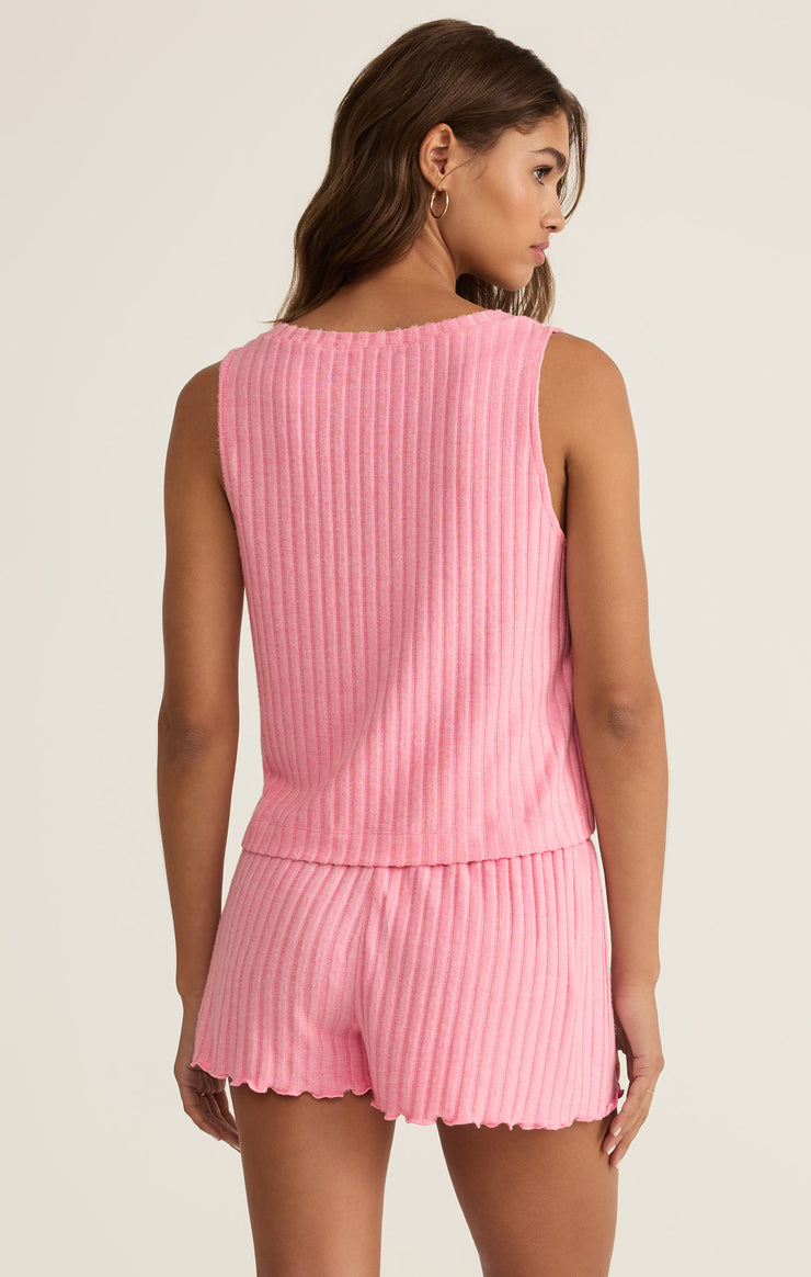 Tops Sloane V-Neck Silky Rib Tank Passion Fruit