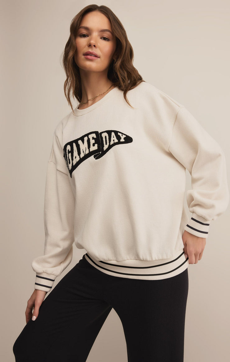 Tops Oversized Game Day Sweatshirt Vanilla Ice