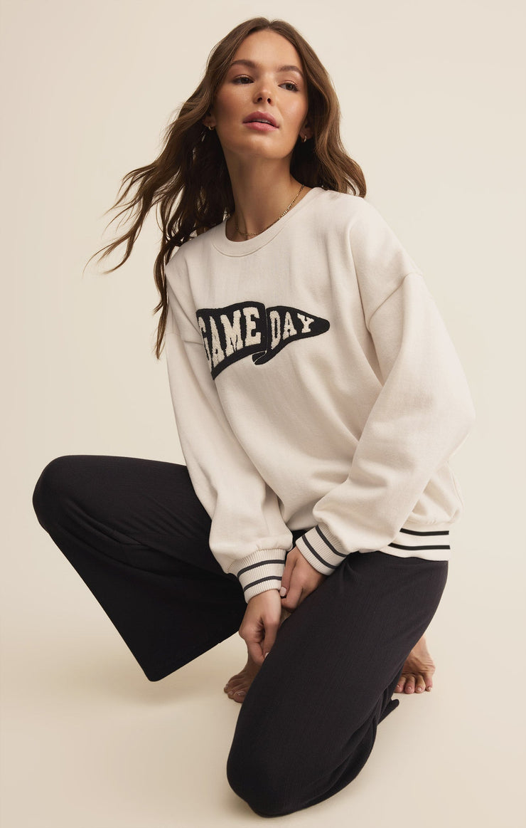 Tops Oversized Game Day Sweatshirt Vanilla Ice
