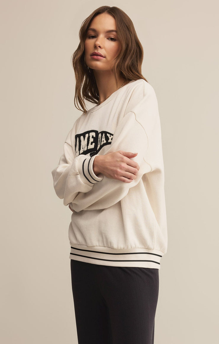 Tops Oversized Game Day Sweatshirt Vanilla Ice