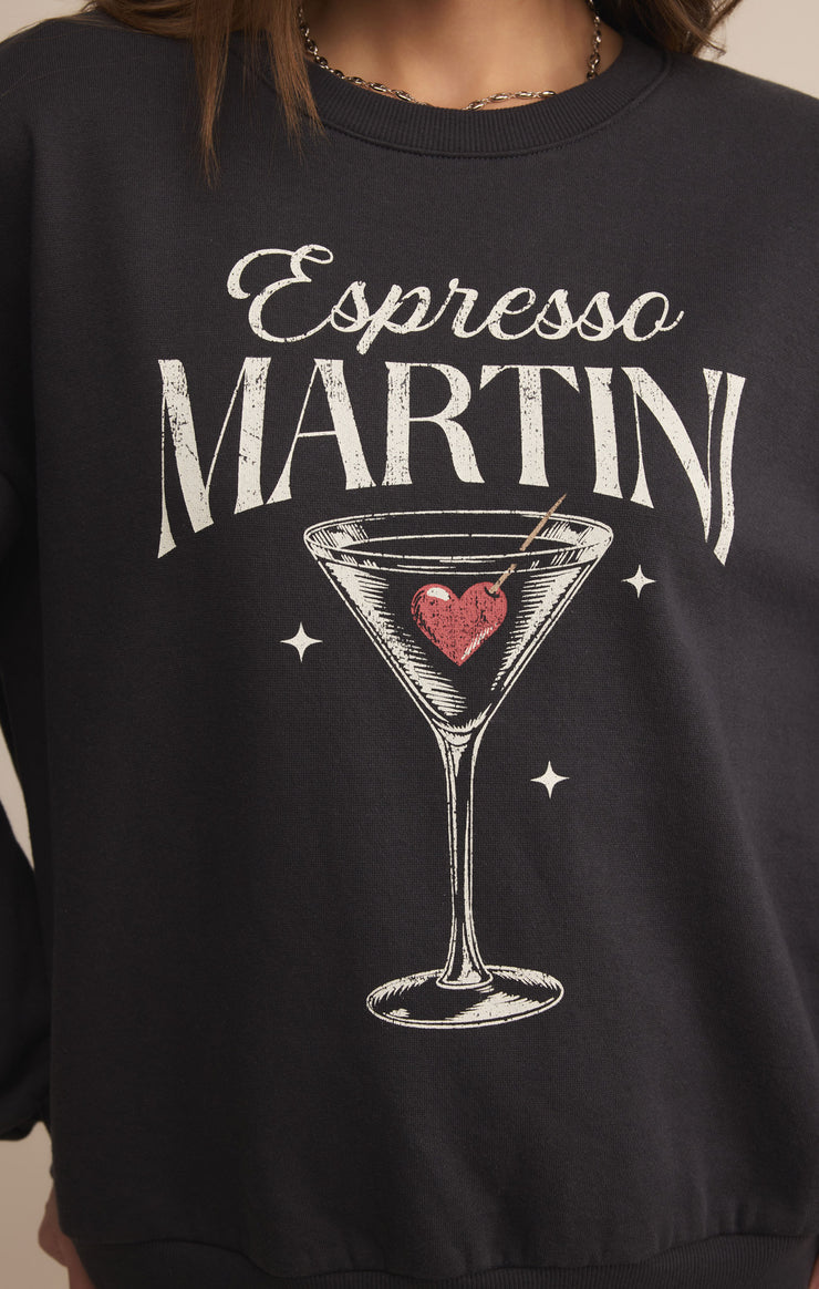 Tops Oversized Espresso Martini Sweatshirt Oversized Espresso Martini Sweatshirt