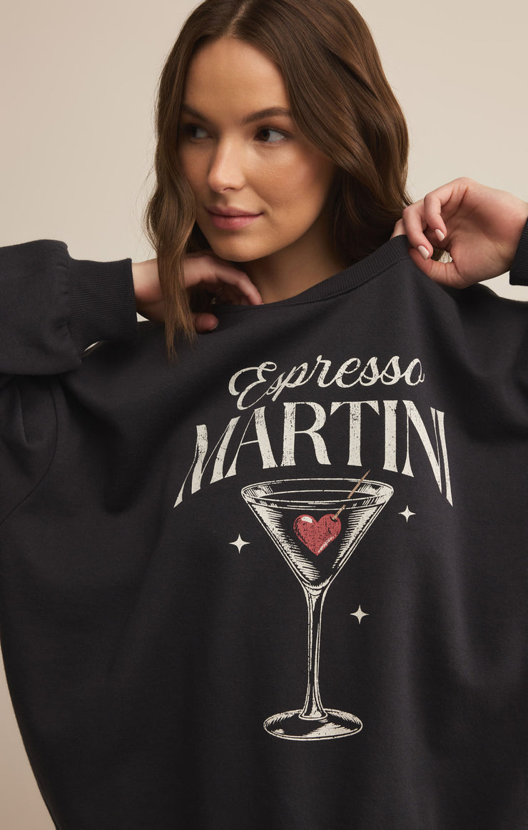 Tops Oversized Espresso Martini Sweatshirt Oversized Espresso Martini Sweatshirt