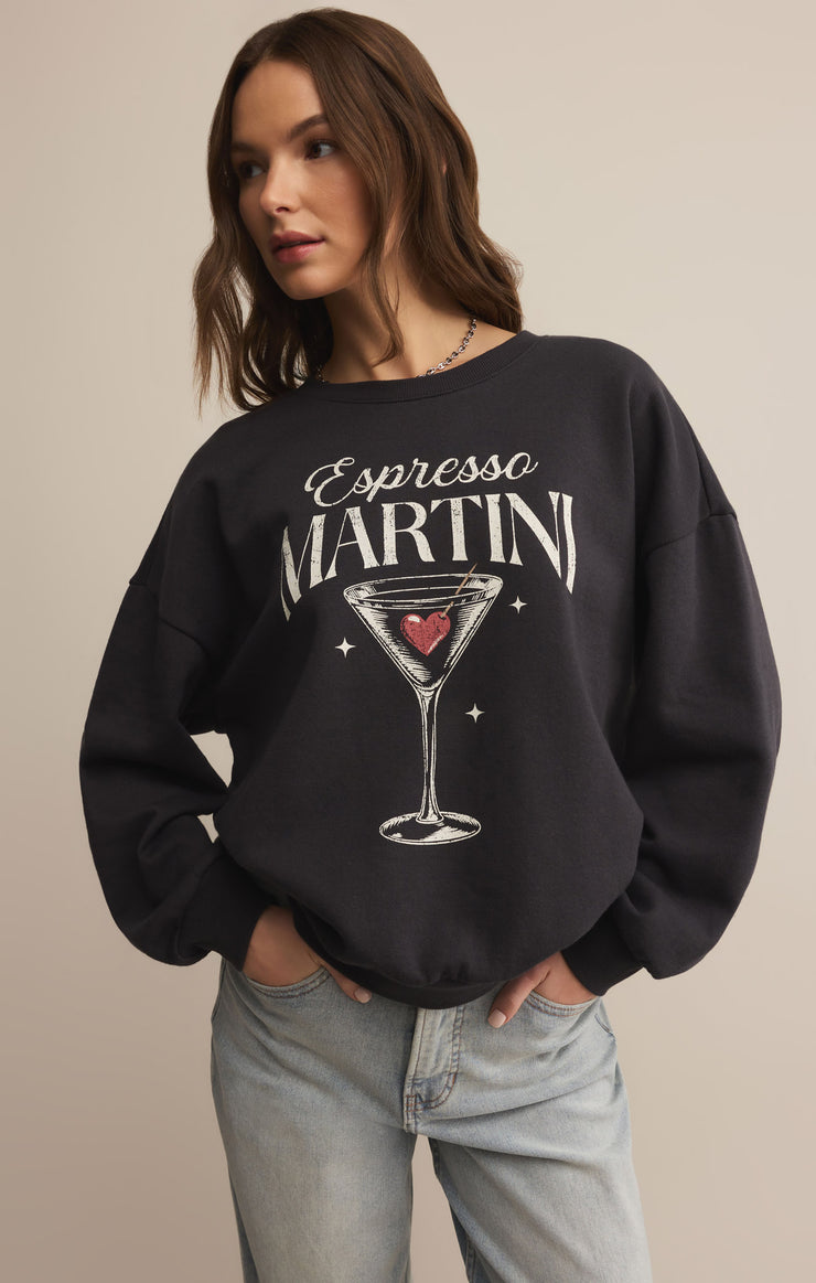 Tops Oversized Espresso Martini Sweatshirt Oversized Espresso Martini Sweatshirt