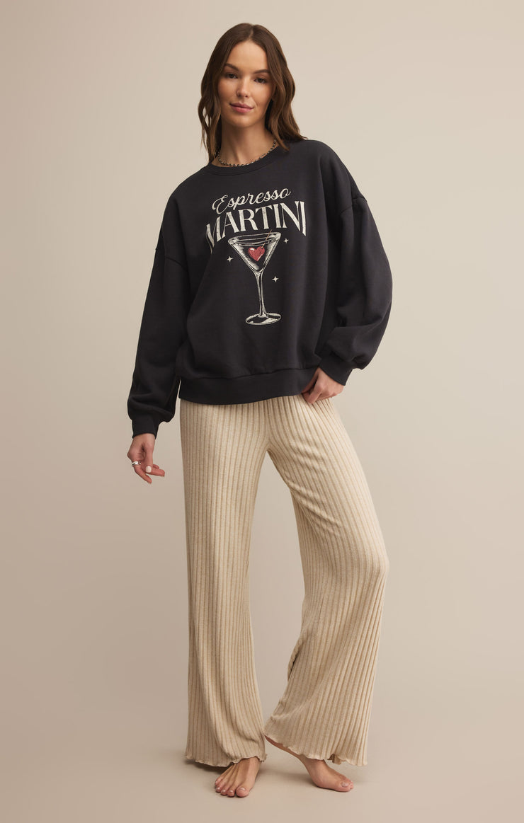 Tops Oversized Espresso Martini Sweatshirt Black Sand