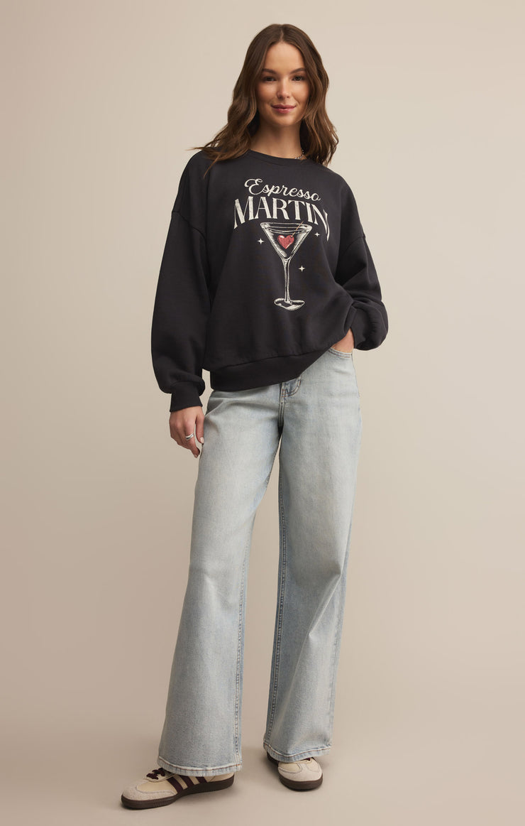 Tops Oversized Espresso Martini Sweatshirt Oversized Espresso Martini Sweatshirt