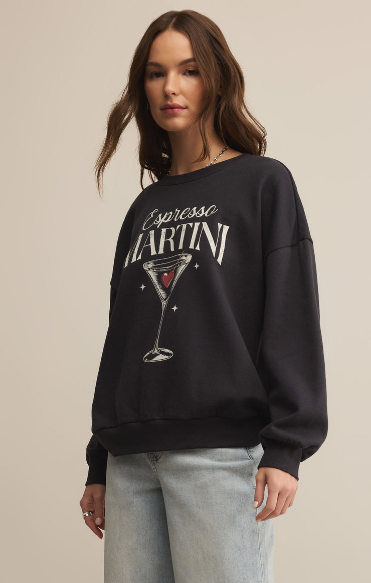 Tops Oversized Espresso Martini Sweatshirt Oversized Espresso Martini Sweatshirt
